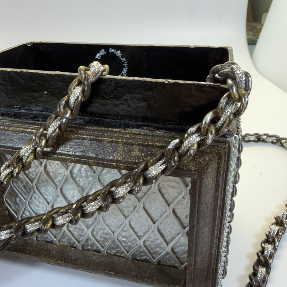 Vintage Mary Francs Unique Elegant Silver and Black Chain Bag. ++ collectible. - Picture 7 of 8